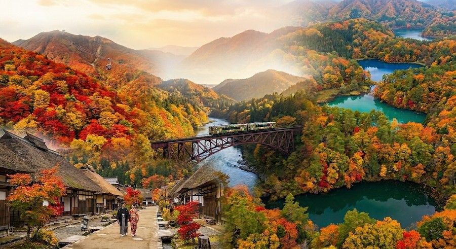 只見線與安達太良山賞楓五日遊