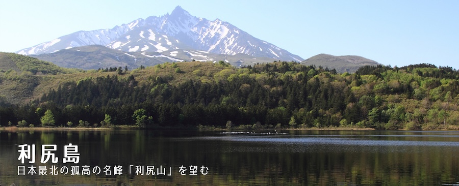 利尻島姬沼與利尻山